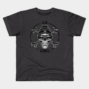 gangsta skull bones chains Kids T-Shirt